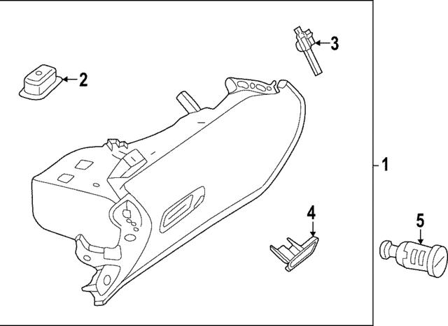 232-680-60-01-1D13 - Glove Box Assembly 2023-2024 Mercedes-Benz 