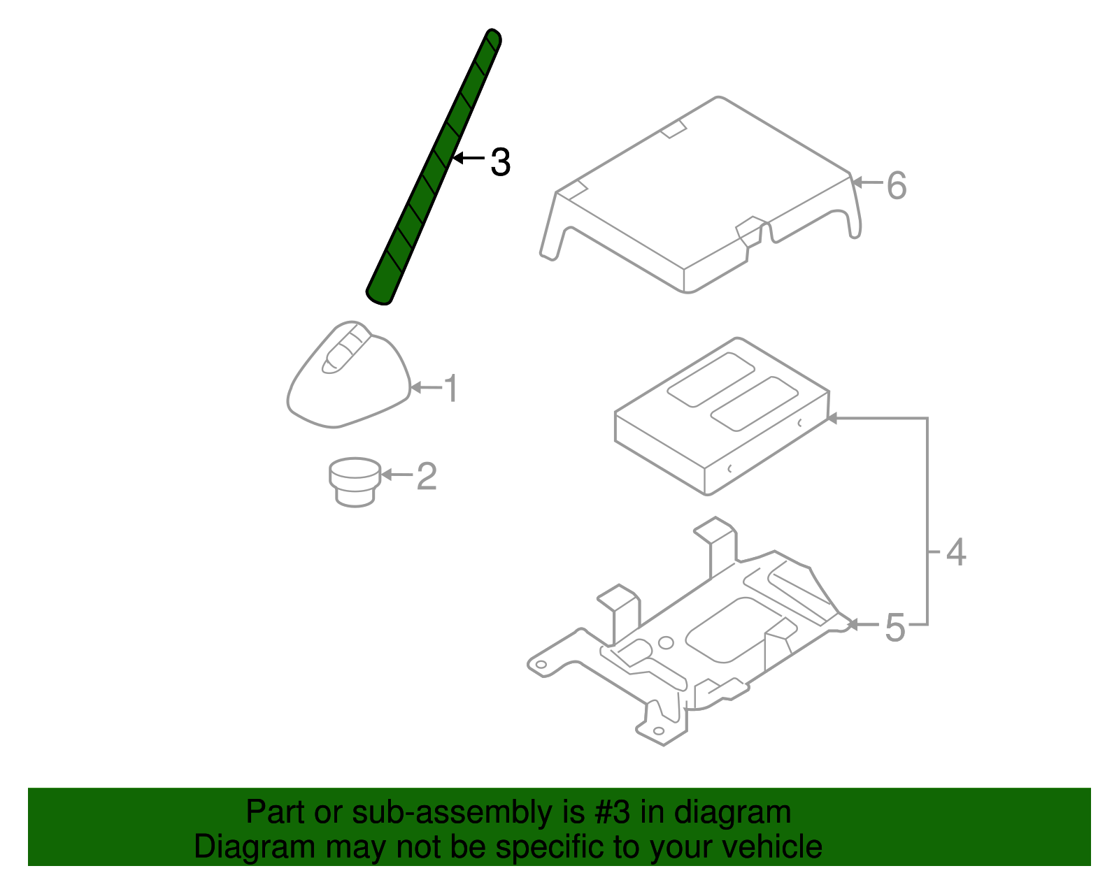Genuine Hyundai/Kia Pole Antenna 962002B000 – Fits Santa Fe, Veracruz, Rondo 2007-2012 12 thumbnail image
