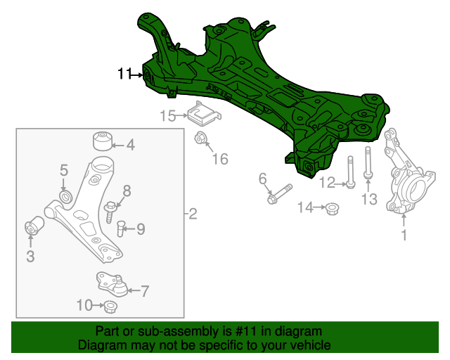 624002Y000DS Engine Cradle 20112013 Kia Sportage Kia.Parts Store