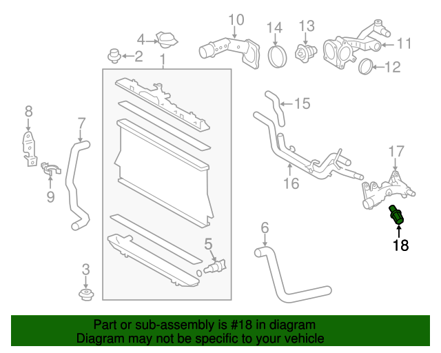 20032024 Toyota Engine Coolant Temperature Sensor 8942233030 Toyota
