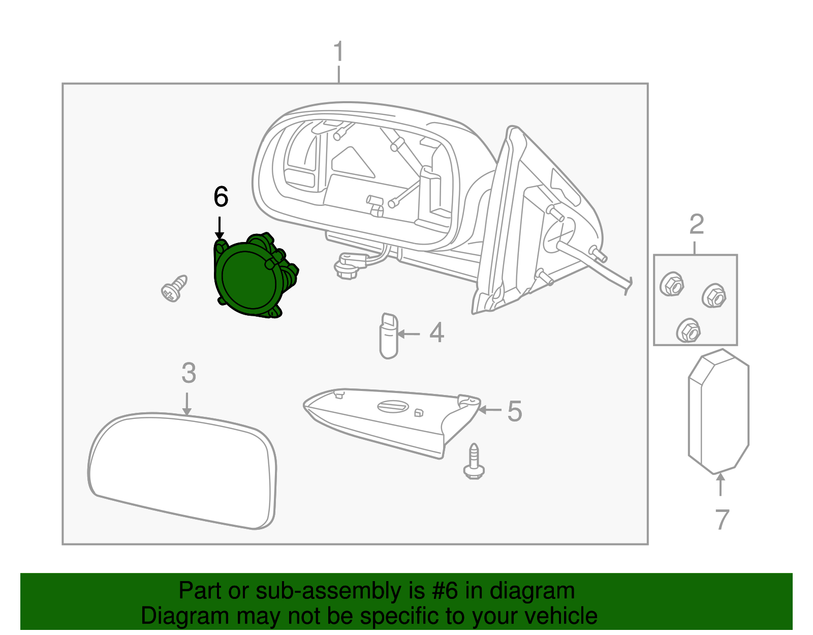 Outside Rearview Mirror Actuator - GM (88944479)