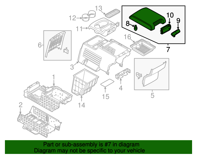 20132015 Ford OEM Compartment Door EB5Z7806024CA OEM Ford Parts
