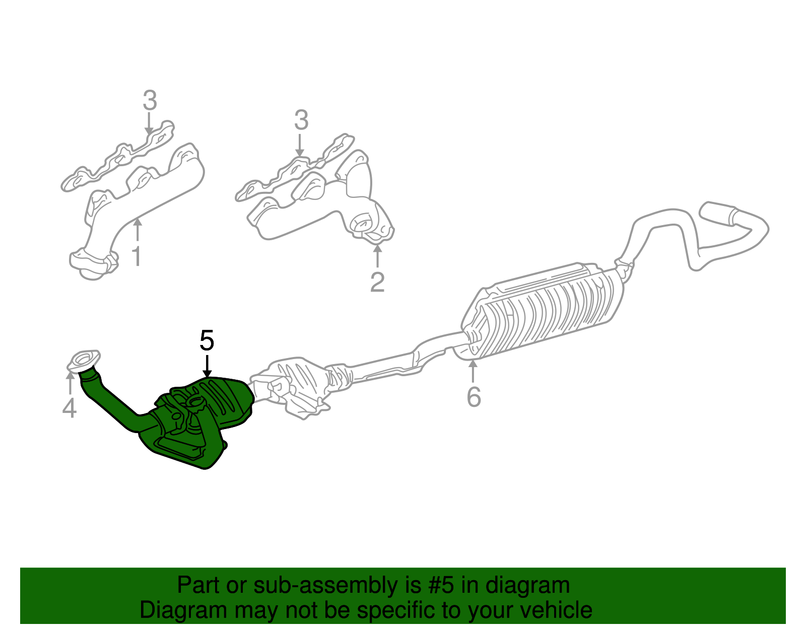 Catalytic Converter - Ford (YL5Z-5E212-MA)