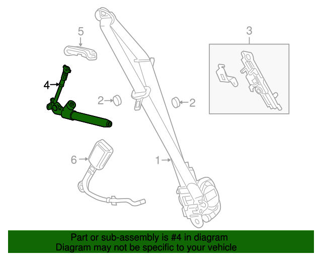 19257693 Driver Seat Belt Tensioner 20112015 Cadillac CTS GM Parts Club