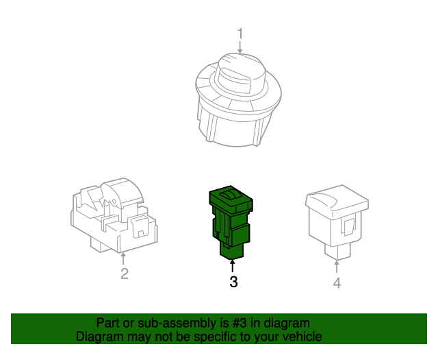 Toyota 84751-35140 Seat Heater Switch
