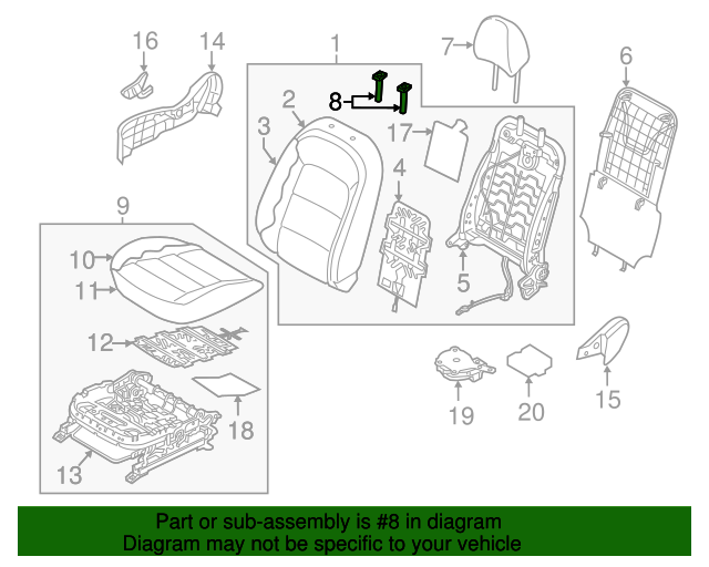 88722B0000WK Headrest Guide 20172018 Kia Kia.Parts Store