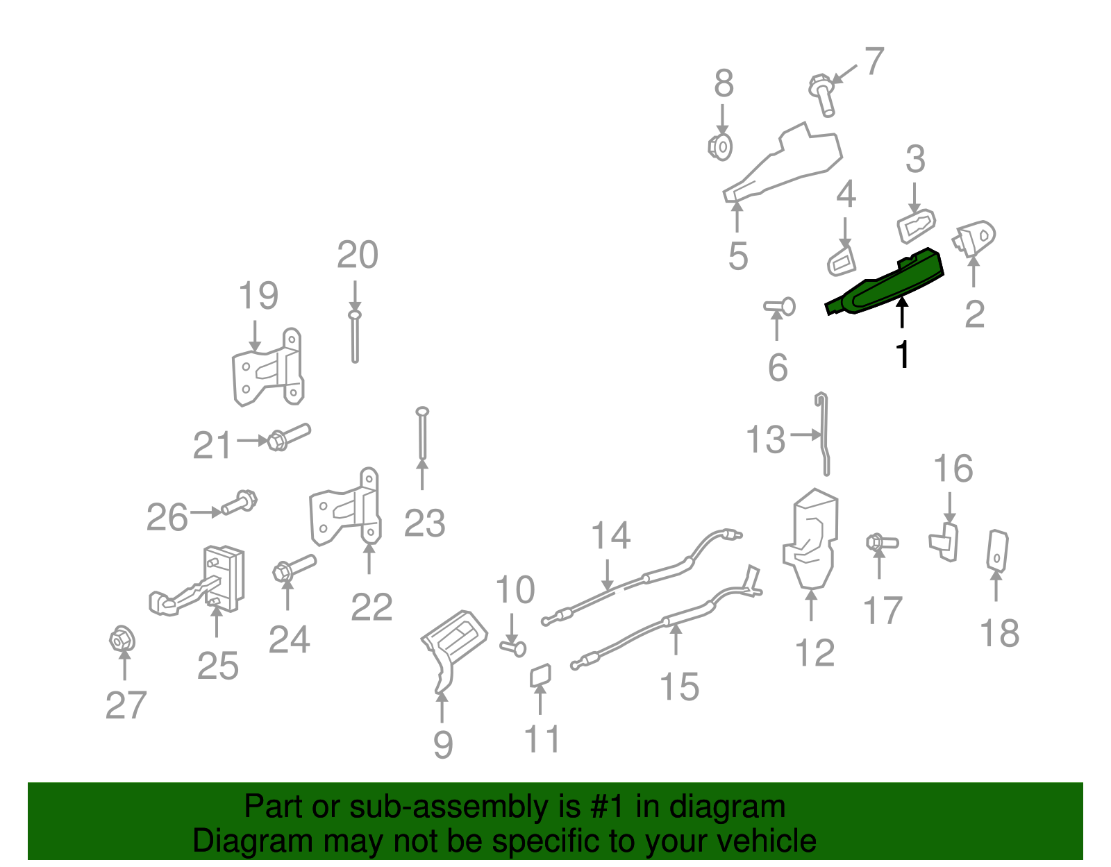 Lever, Front S/D O/S Hdl - GM (92214645)