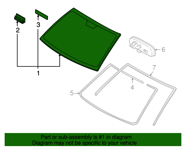 Toyota OEM Windshield Part 5610152370 OEM Vehicle Parts