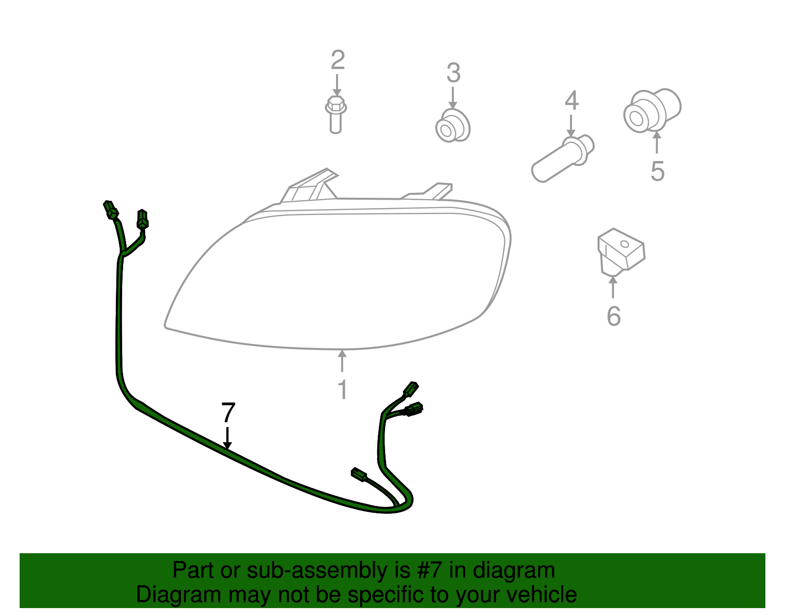 Headlamp Wiring Harness - GM (96826673)