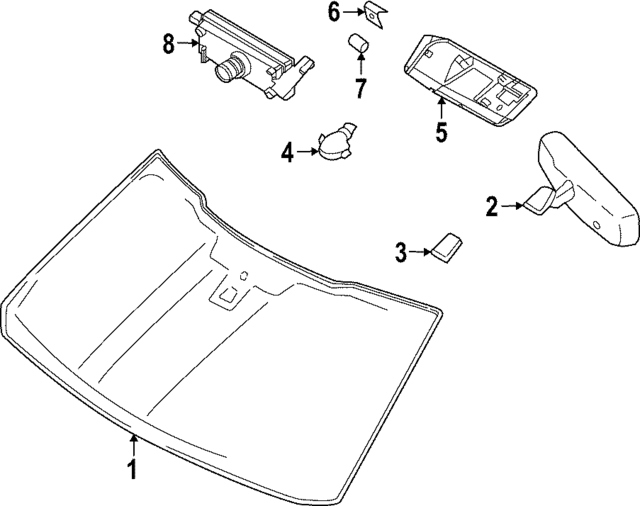 PL3Z1503100G Windshield 2023 Ford F150 Lightning Ford Parts Direct