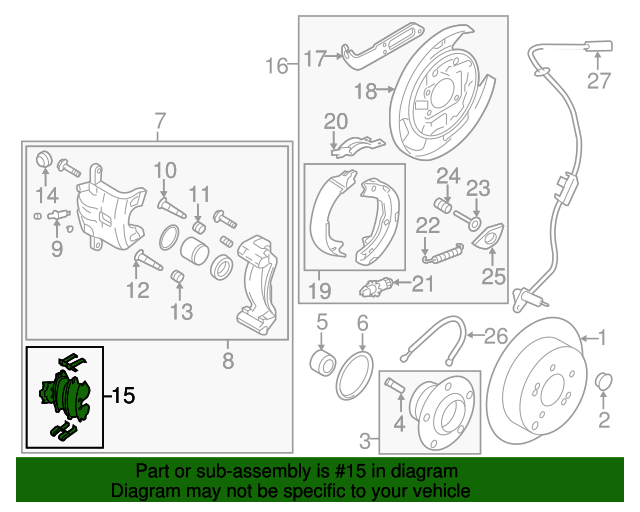 Genuine Brake Pads Rear for 20102013 Hyundai Tucson Part 58302