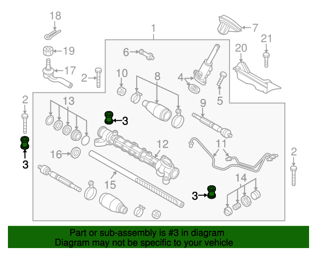 20072013 Mazda 3 Rack And Pinion Mount Bushing B37F32123 OEM Parts