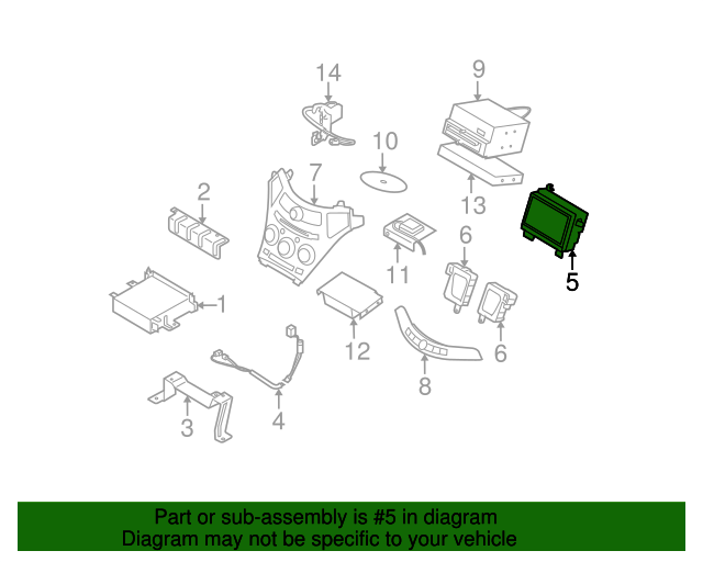 20082014 Subaru Tribeca Display System 86281XA05C Subaru Parts Plus