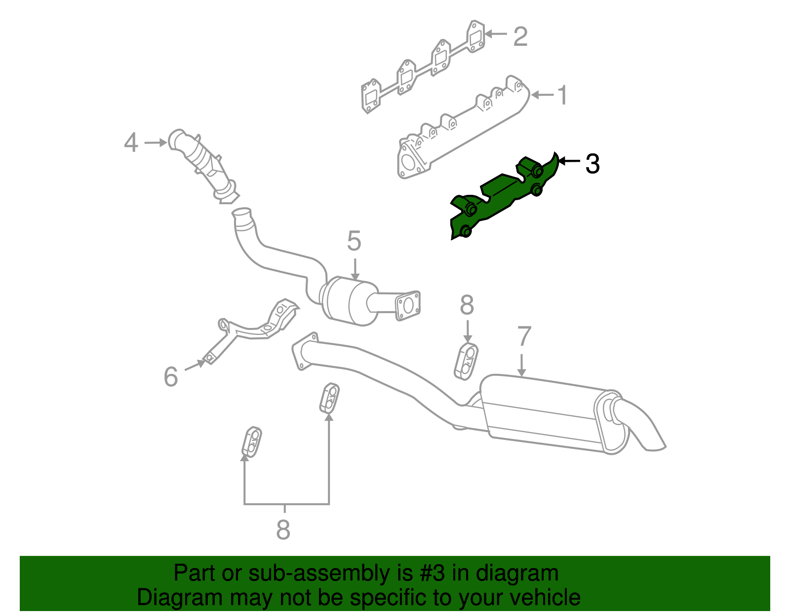 Passenger Side Exhaust Manifold Heat Shield - GM (97333892)