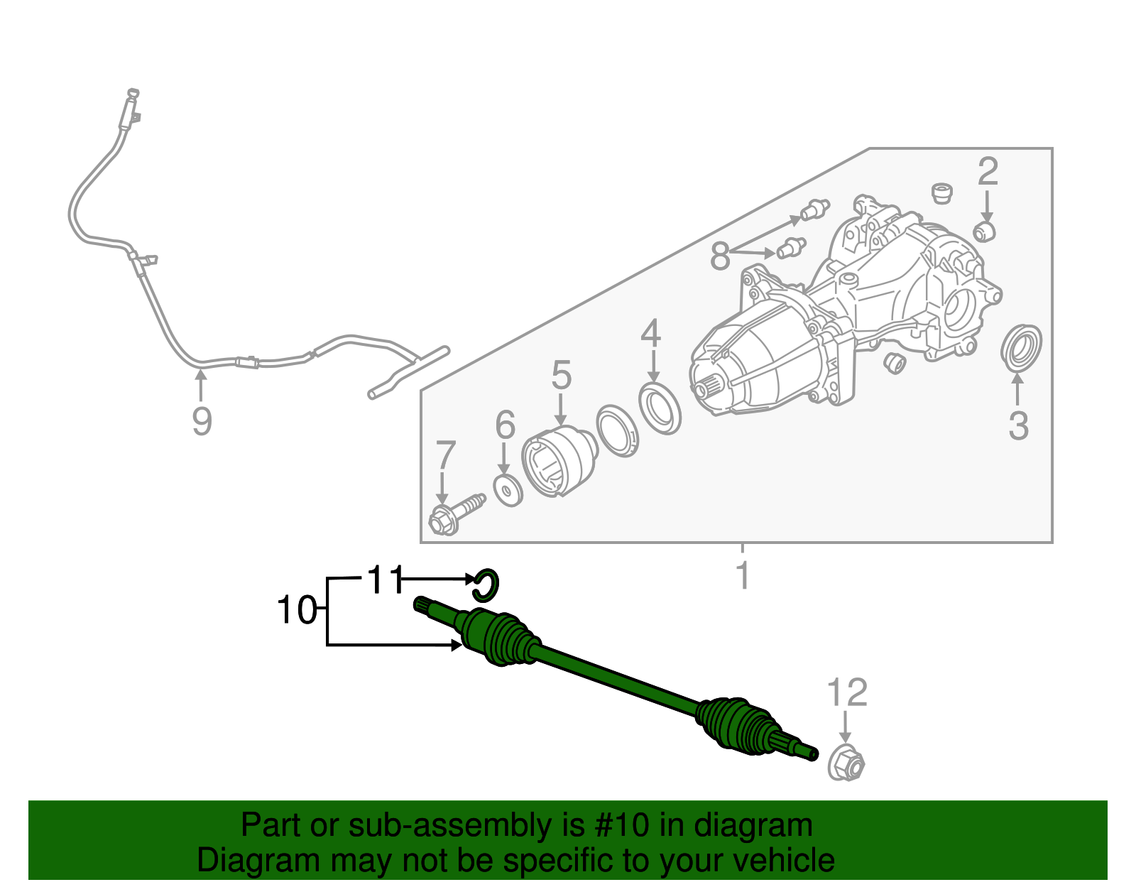 Axle Assembly - Ford (HG9Z-4K138-A)