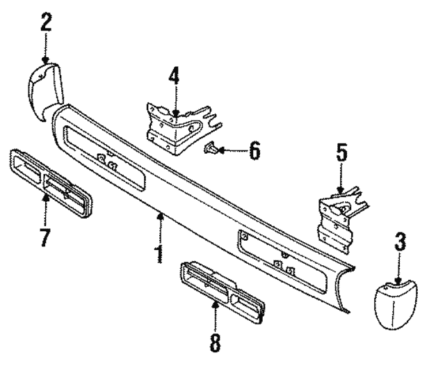 Face Bar 1992-1996 Nissan (62014-57G25) Image