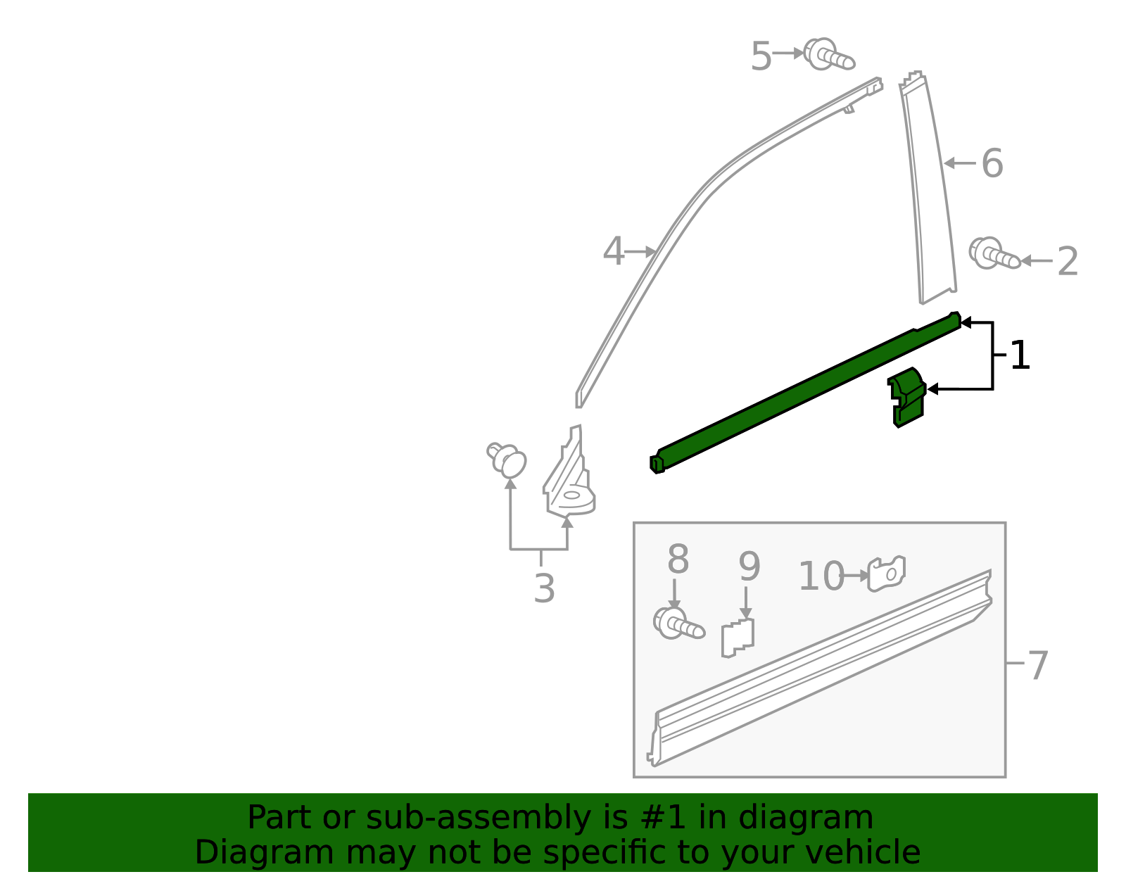 72410-TG7-A12 - Belt Molding 2019-2025 Honda | Honda Parts Online