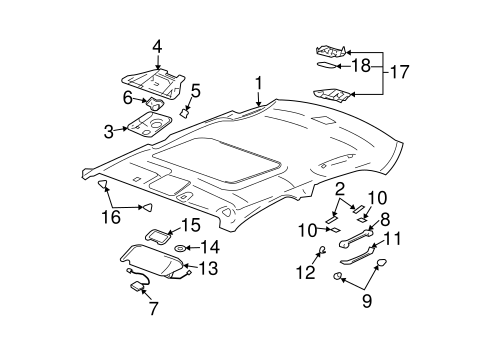Grip Handle - GM (88952118) 2003 cadillac cts sunroof wiring diagram 