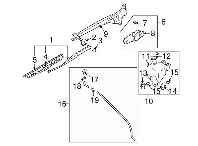 86636SA080 - Washer Nozzle 2003-2008 Subaru Forester | Quick Subaru Parts