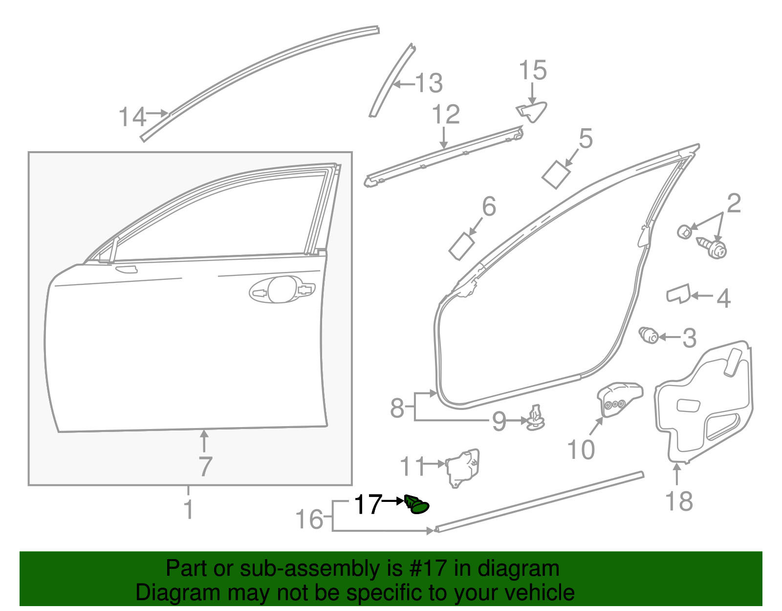 67867-52020 - Door Weather-Strip Retainer Clip - 2010-2020 Lexus | My L ...