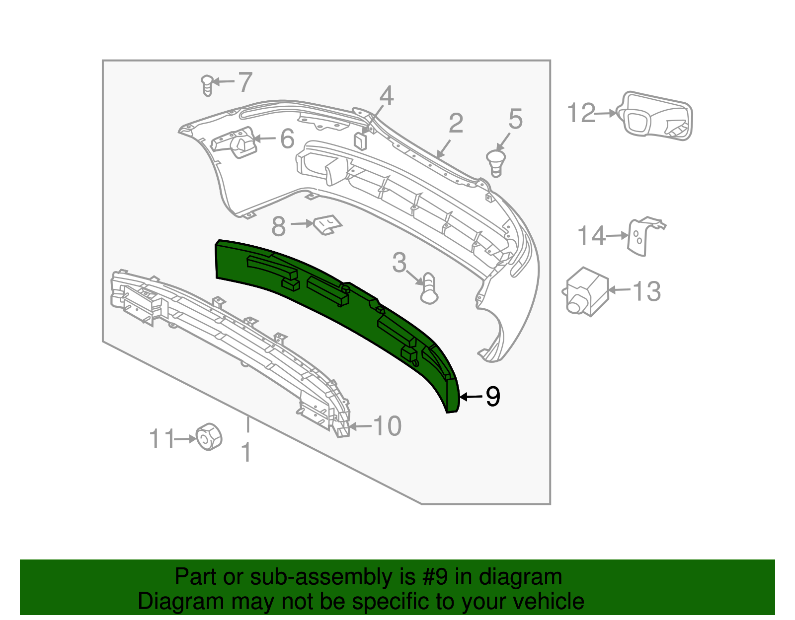 Front Bumper Energy Absorber - GM (96542994)