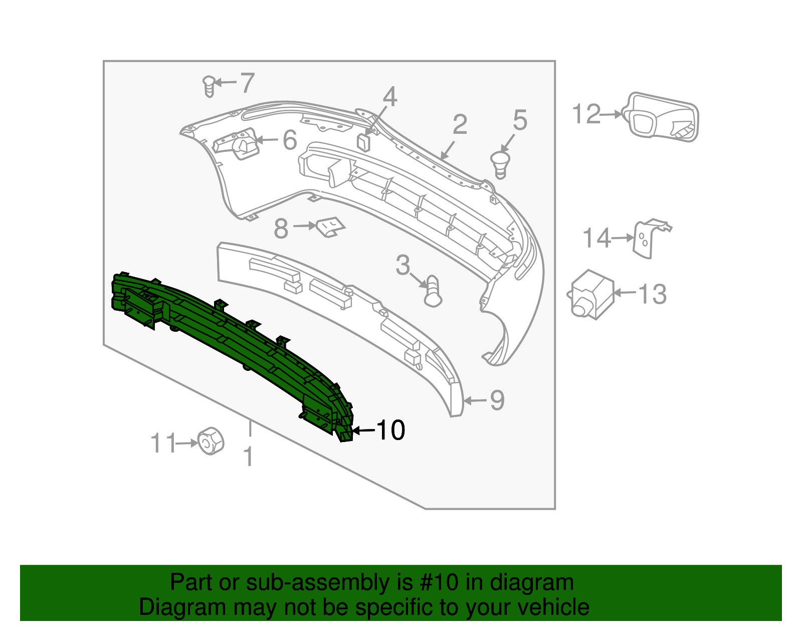 Front Bumper Impact Bar - GM (96542996)