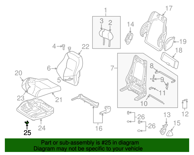 Cushion Frame Retainer - Audi (8N0-881-956) | oemaudiparts