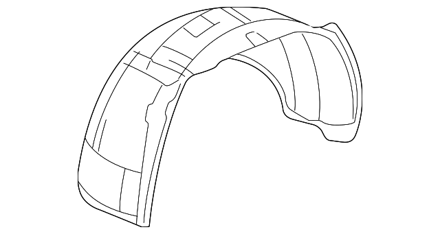 Driver Side Front Wheelhouse Splash Shield with Retainers - GM (93441154)