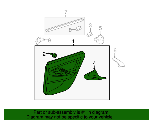 20102011 Toyota Camry Door Trim Panel 6764033750B0 OEM Parts Online