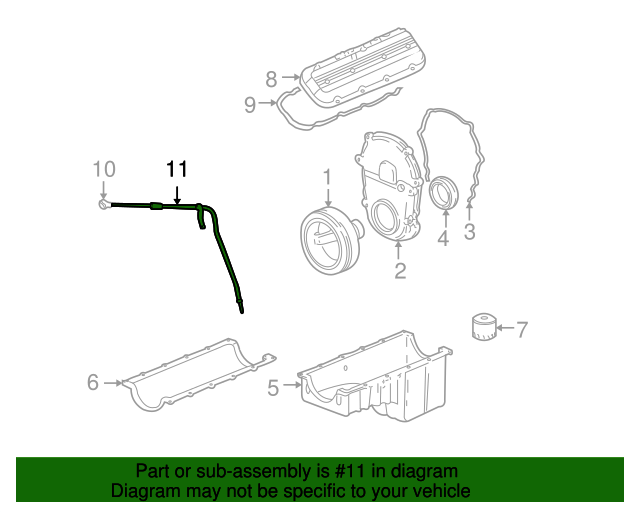 20012007 GM Engine Oil Level Indicator Tube 12570590 GM