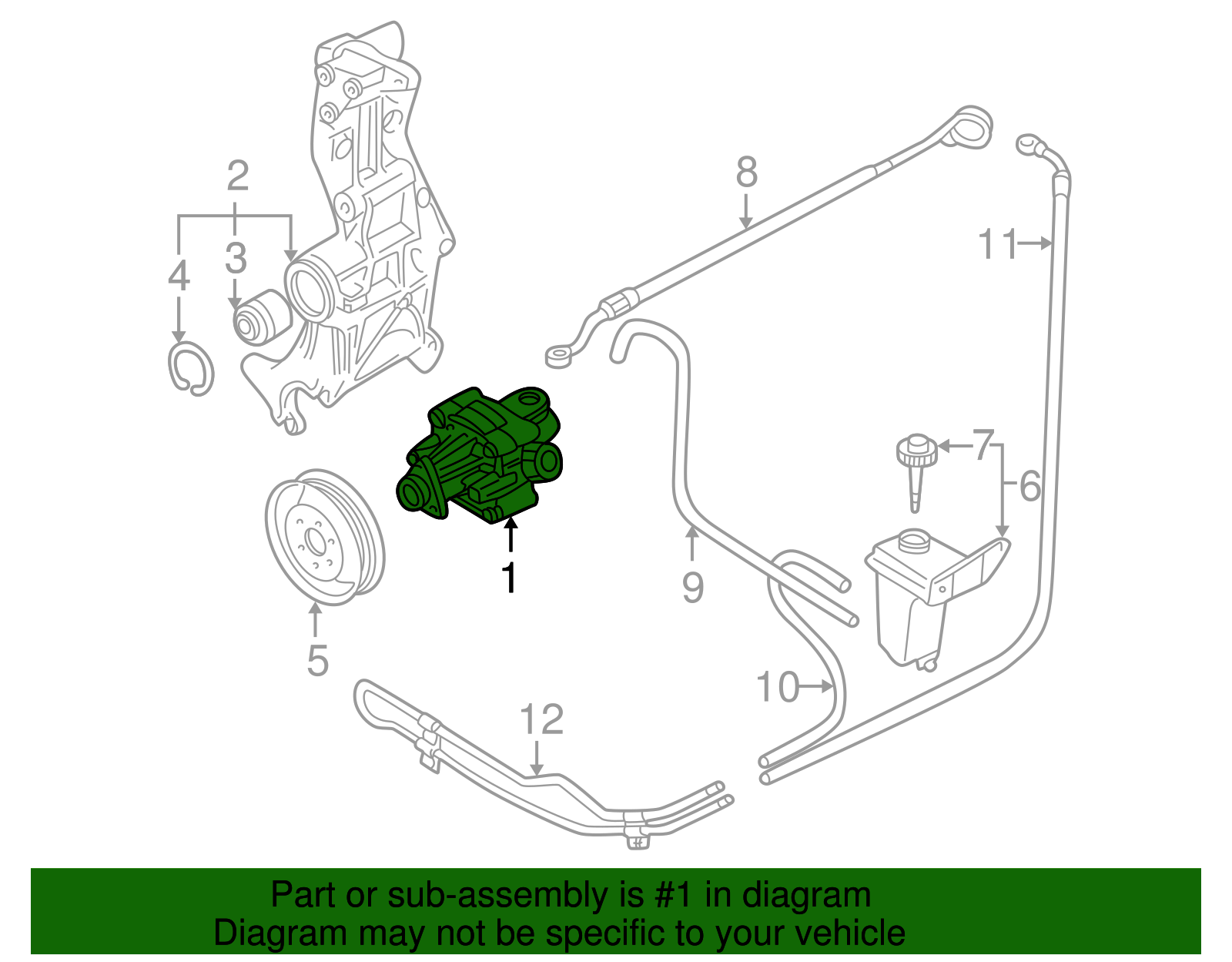 Power Steering Pump - Volkswagen (8D0-145-156-K)