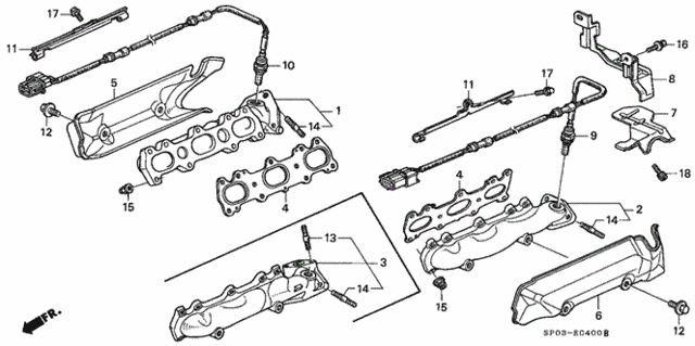 Exhaust Manifold for 1995 Acura Legend #0