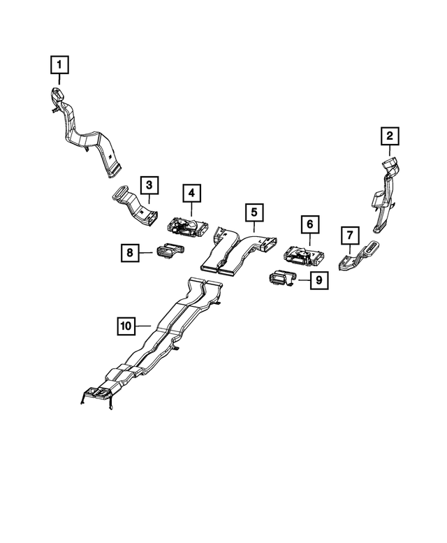 20212024 Jeep Grand Cherokee L Floor Duct 68459933AC Mopar eStore
