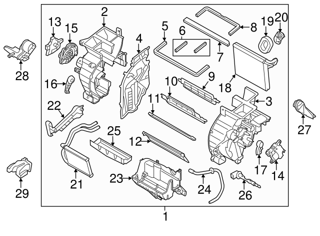 Genuine Hyundai 97135-A5080 Heater Case Right Genuine Hyundai 97135-A5080 Heater Case Right