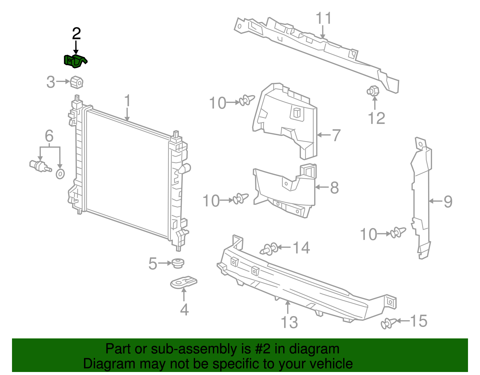 Radiator Upper Bracket - GM (96676220)