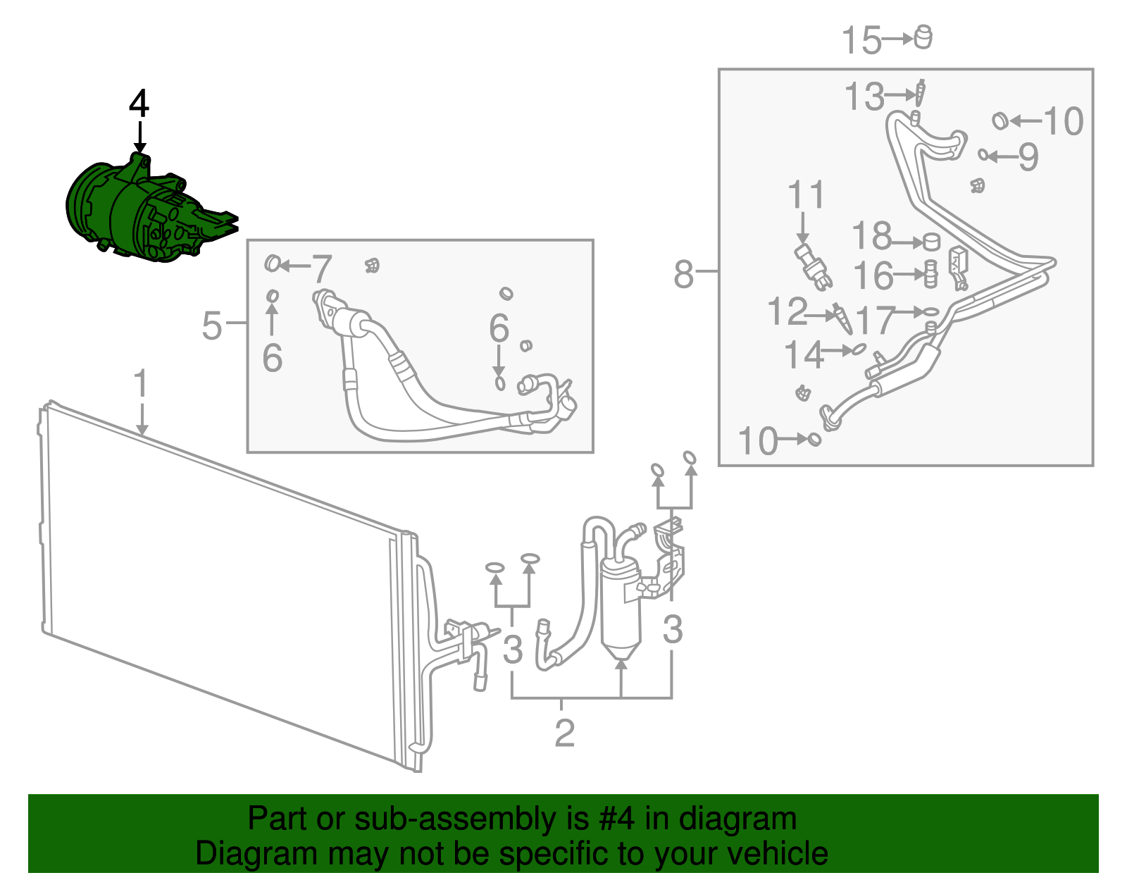Air Conditioning Compressor - GM (19418174)