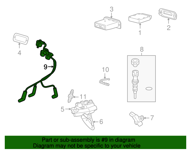 1F2118140 Spark Plug Wire Set 20012004 Mazda B3000 MazdaSwag