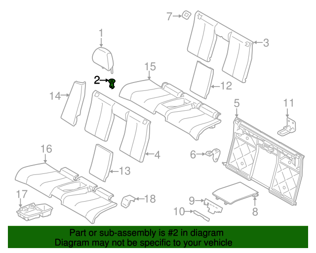 52-20-7-352-879 - Headrest Guide 2014-2020 BMW | AutoNationParts.com
