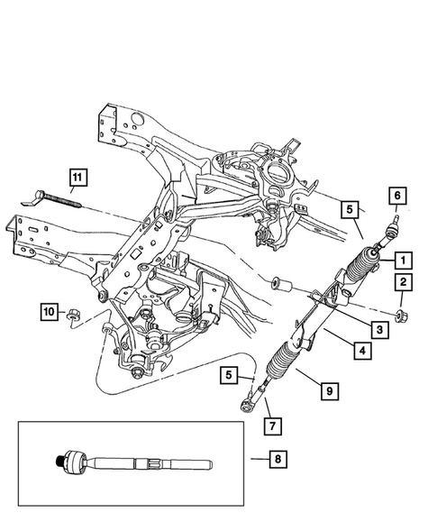 Steering Gear for 2011 Ram Dakota #0