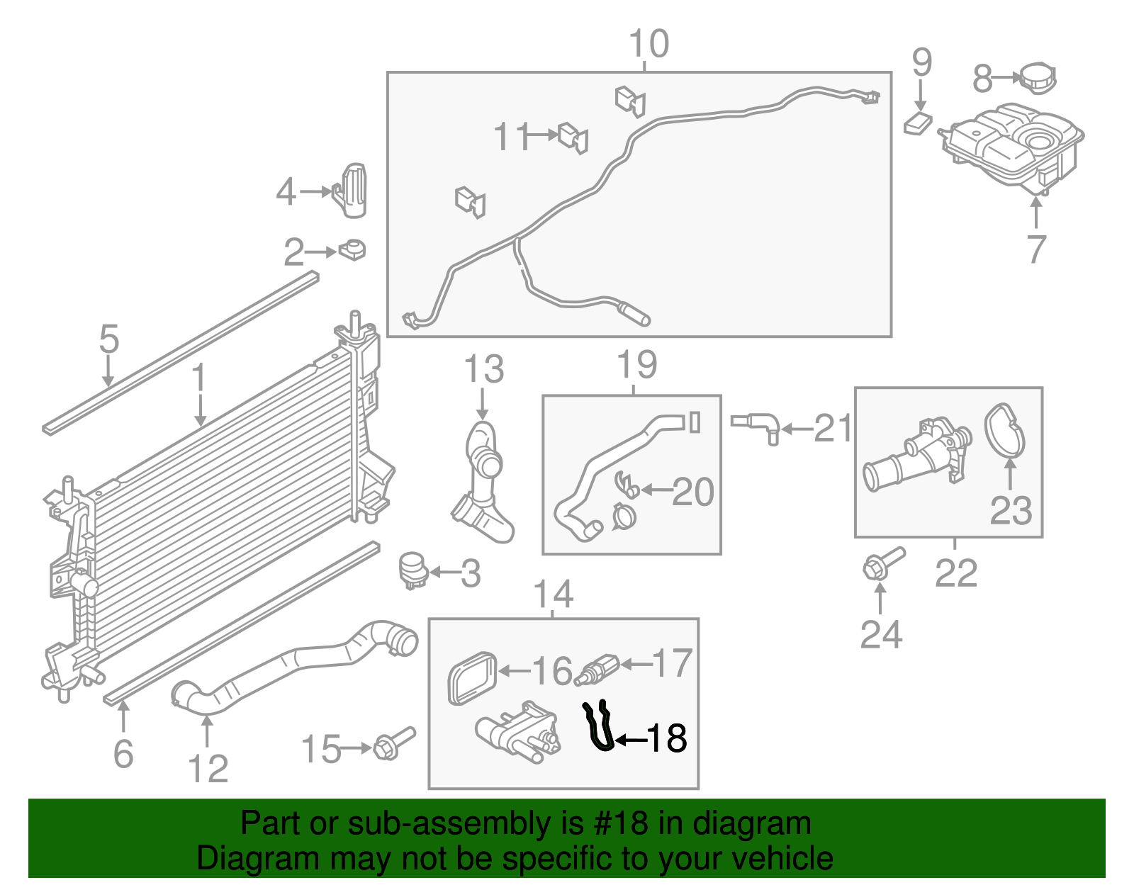 Engine Coolant Temperature Sensor Clip - Ford (YL8Z-14197-AA)