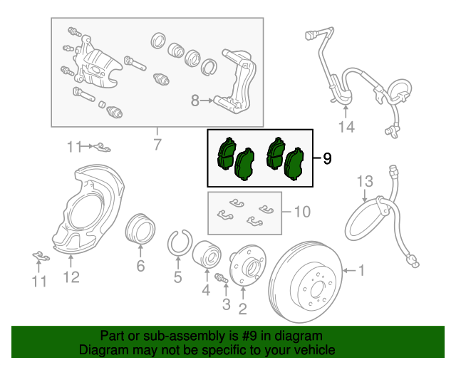 0446548050 Brake Pads 20012003 Lexus RX300 MyLexusParts