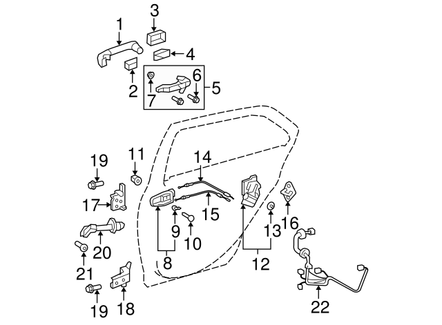 Toyota 69050-52220 Door Lock Actuator Motor