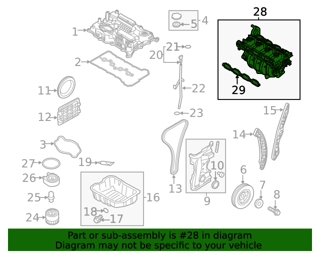 Kia 20162022 Kia Intake Manifold 283102GGA0 KIA Parts Hub Kia parts