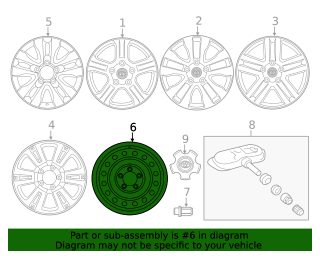 PT96034190F2 18X8 TRD Pro Alloy Wheel (Matte) 20202021