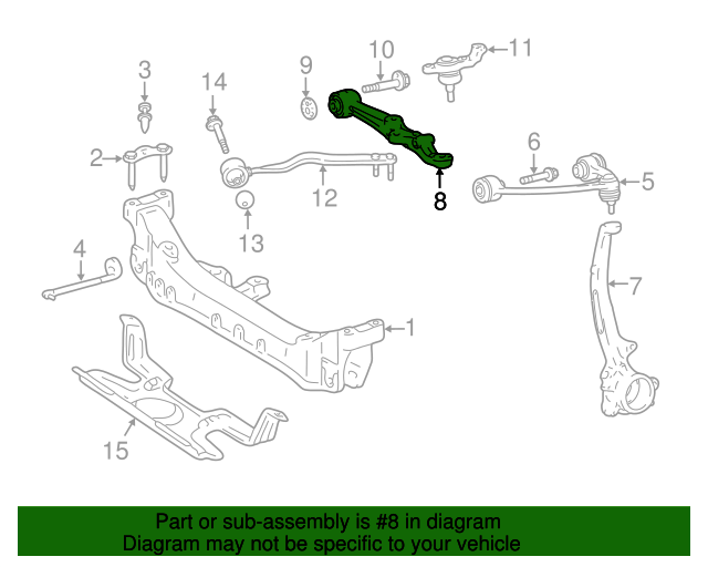 19952000 Lexus LS400 Lower Control Arm 4806850020 OEM Parts Online