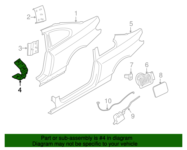 2007-2013 BMW Reinforcement plate, rocker panel, right 41-21-7-275-562 ...