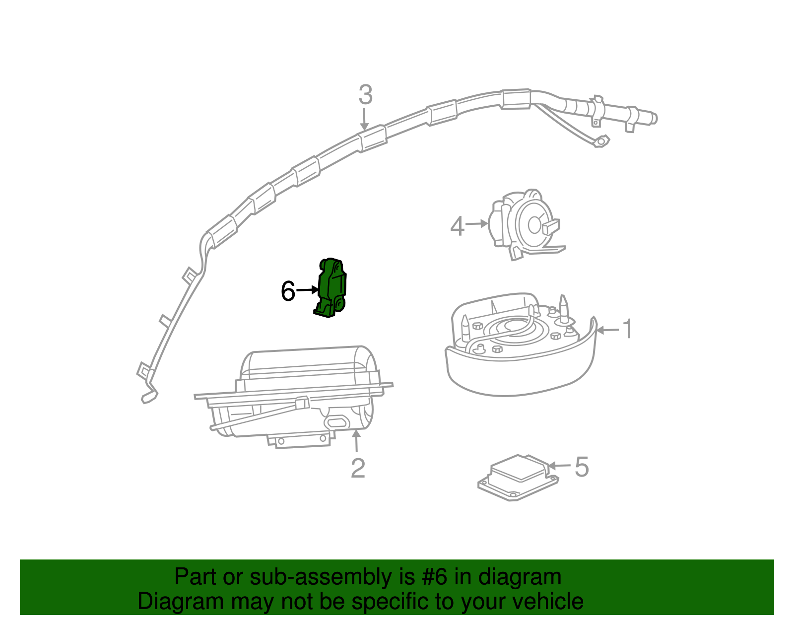 Module Assembly, Infl Rst Side Imp Sen - GM (10369307)