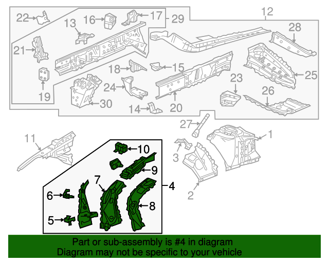 20162023 Chevrolet Malibu Passenger Side Engine Compartment Panel