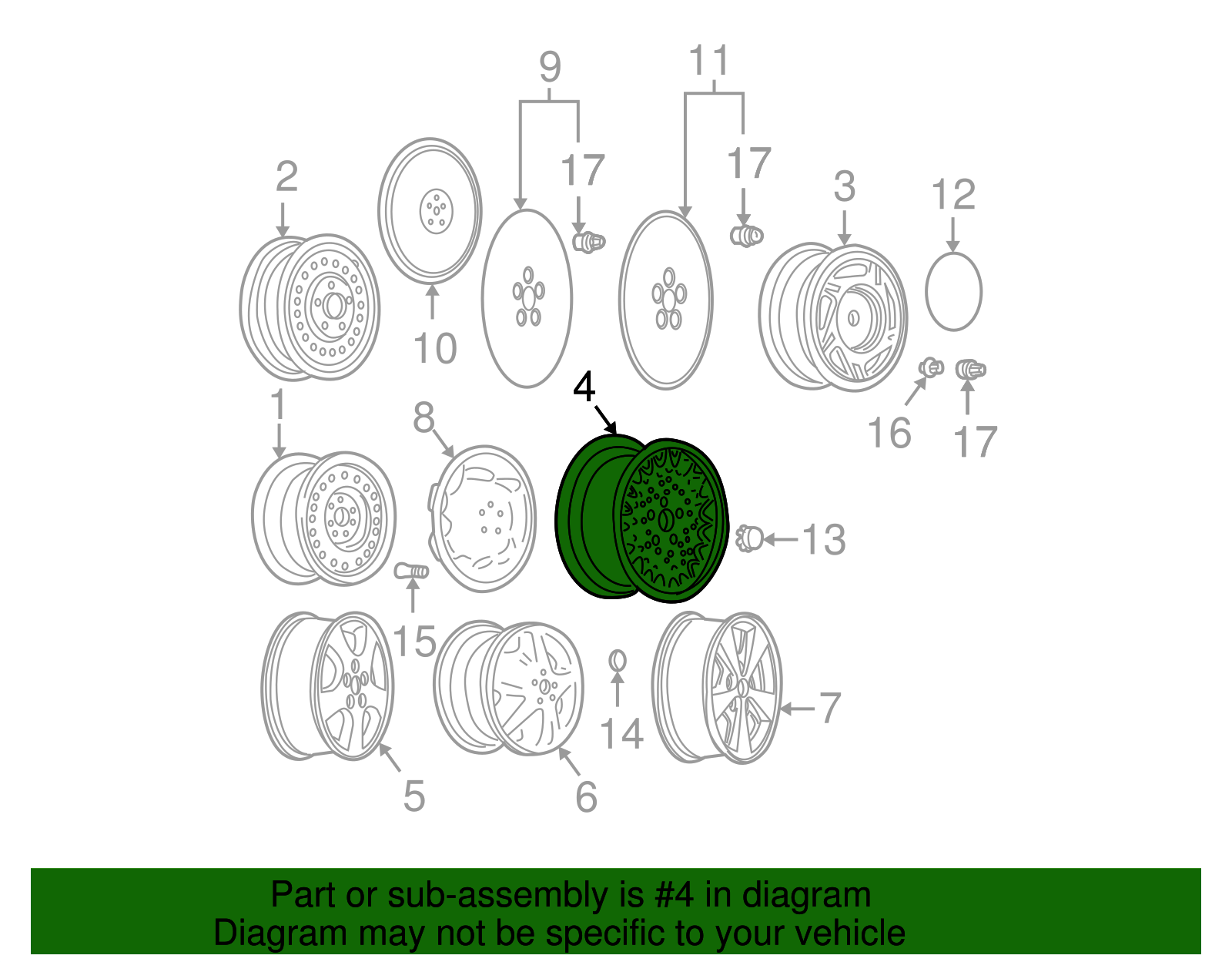 Wheel, Alloy - GM (12361599)