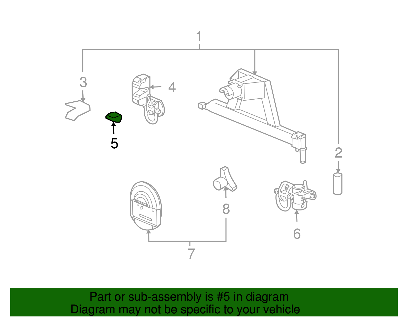 Spare Wheel Carrier Hook (15894724)